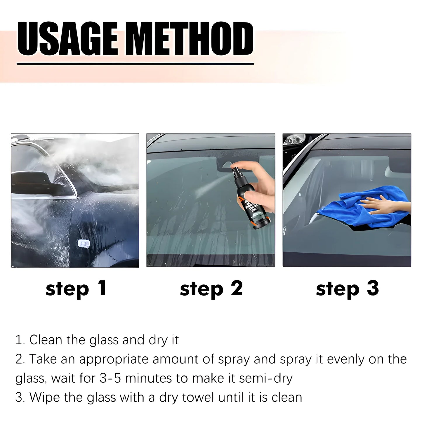Car Glass Anti- Fog Hydrophobic Coating Jumbo Pack (Buy 1 Get 1 Free)